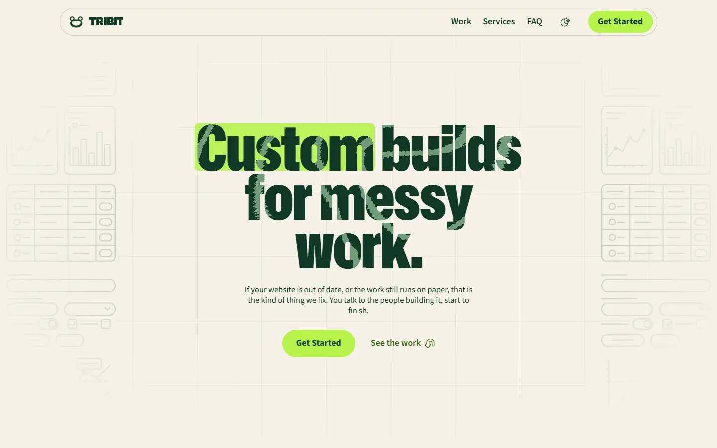 Tribit Labs hero: Custom builds for messy work