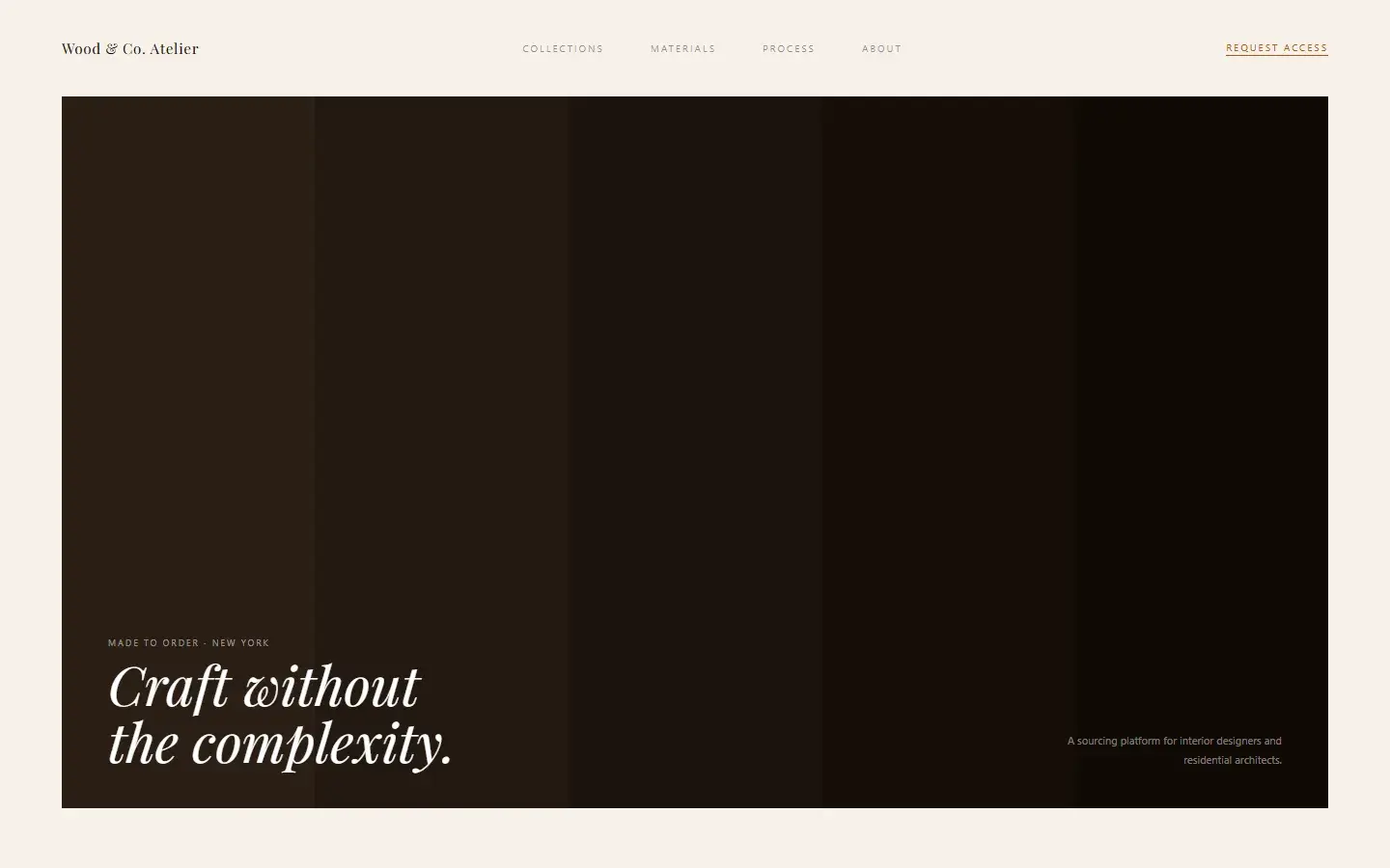 Direction three: a luxury minimal layout with a wide image band